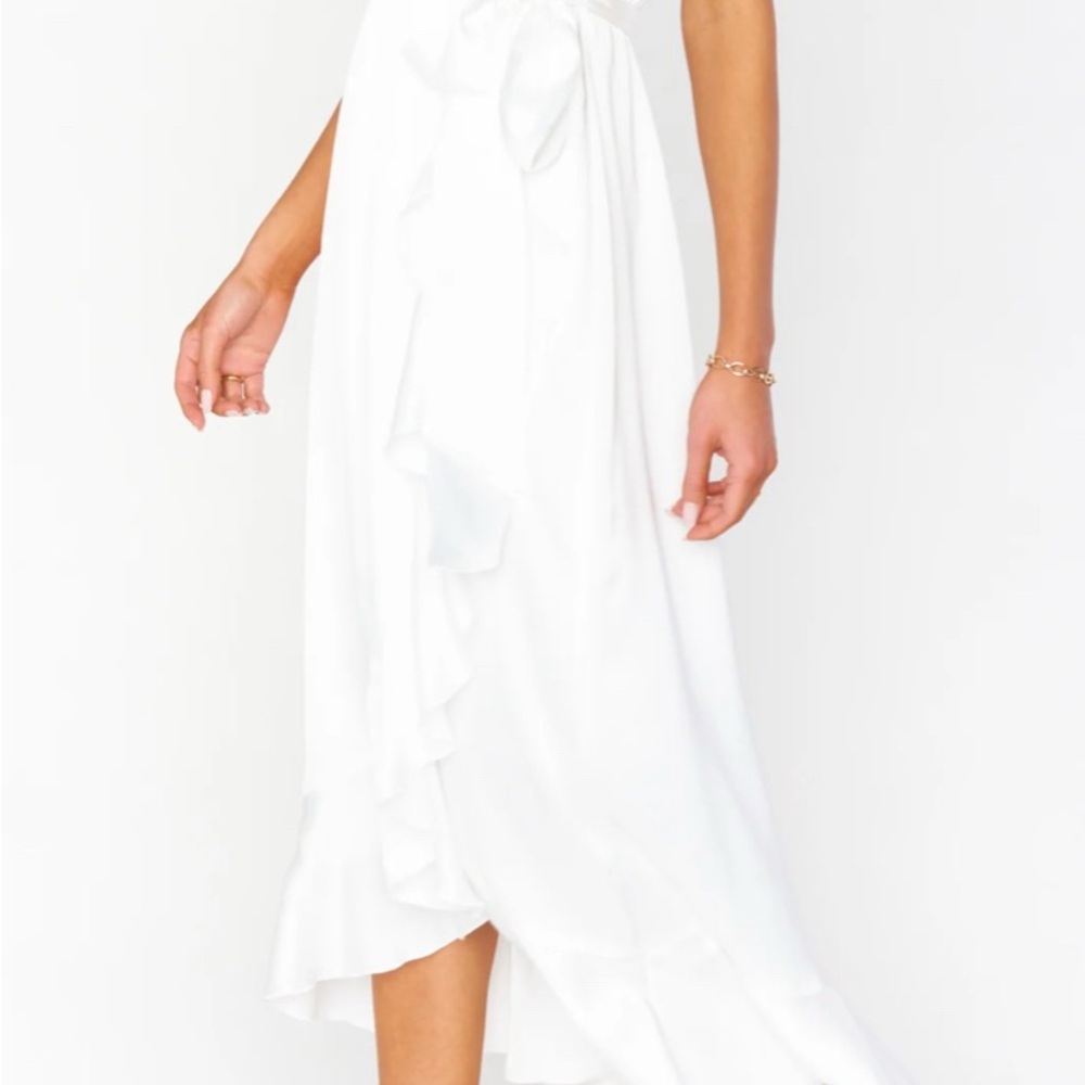 🤍HP🤍Show Me Your MuMu White High Low Dress - Picture 4 of 5